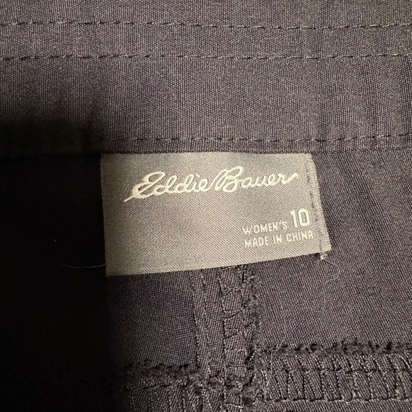 Eddie Bauer Womens Capri Pants Black Nylon Blend Outdoor Hiking Size 10 - Picture 5 of 9